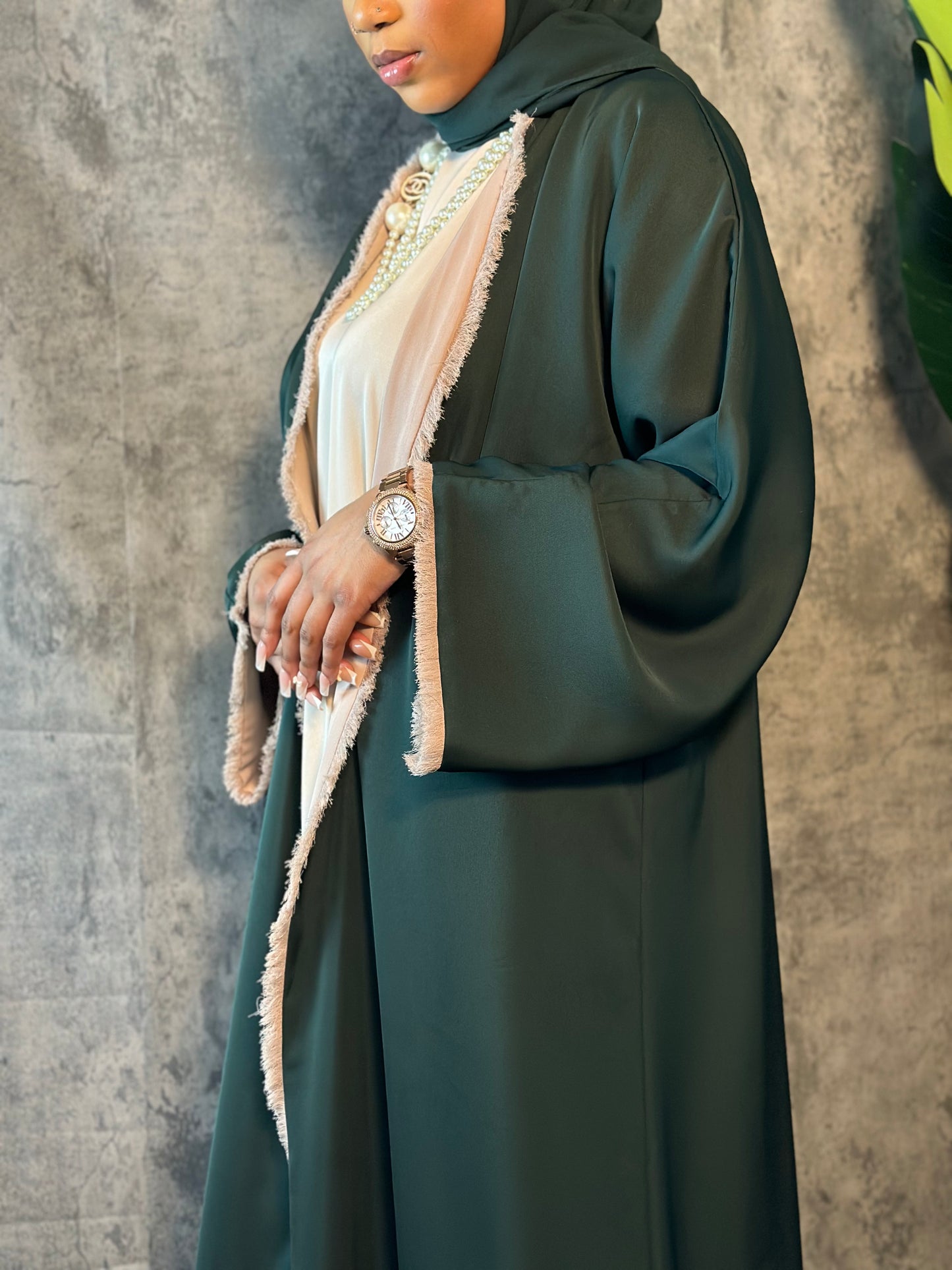 FOREST GREEN Reversible Abaya